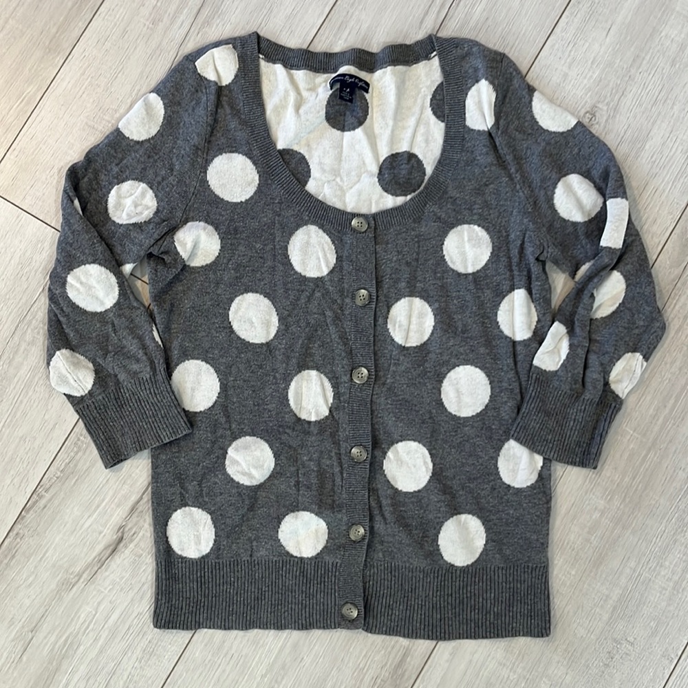 American eagle polka dot cardigan size small